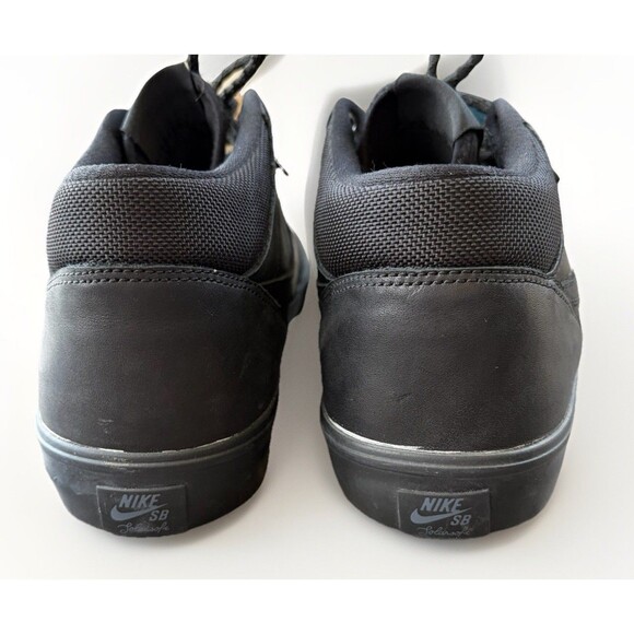 Nike SB Portmore 2 Solar Mid Premium Black Leather Shoe 923199-001 Men’s 9.5